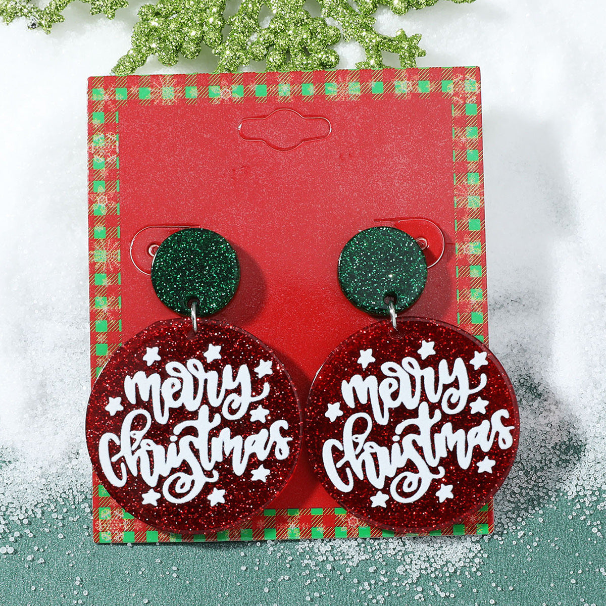 Wholesale Christmas Elk Snowflake Earrings